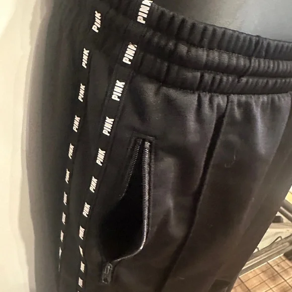 Victoria Secret “Pink” Womens Black Track Pants - Picture 4 of 7